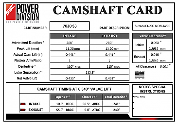 S3 Billet Camshaft set for USDM Subaru WRX EJ20