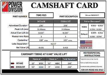 GSC Power-Division Billet R1.5 camshaft set for Nissan RB26DETT