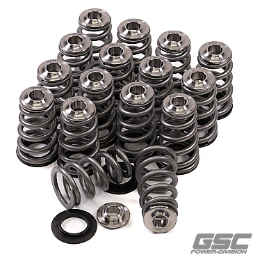 GSC Power-Division High Pressure Conical Spring Set with Titanium Retainer and Chromoly Spring Seat for the Subaru Turbo EJ Platforms