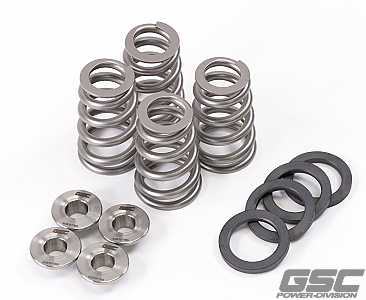 GSC Power-Division High Lift High Pressure CONICAL Valve Spring with Ti Retainer for TB48 (W/SEATS)