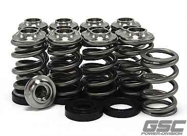 GSC Power-Division Single Spring set with Titanium Retainer & CroMo Seats for RB26DETT